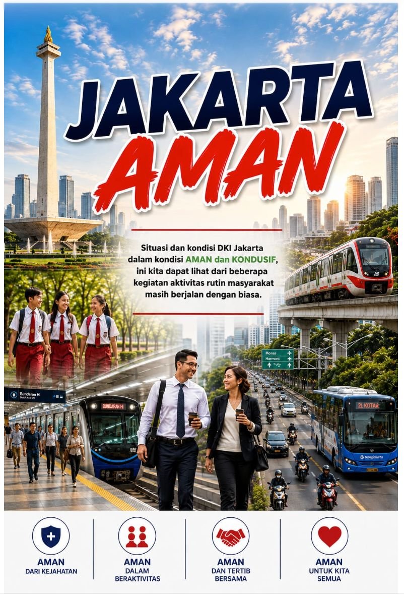 Warga Tetap Nyaman Beraktivitas, Jakarta Aman
